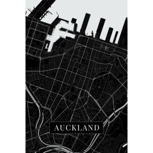 Mapa Auckland black
