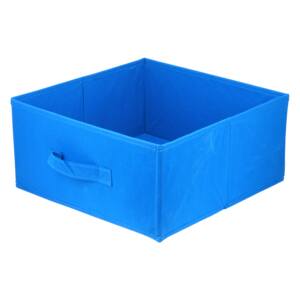 DOMINO - Úložný box textilní LAVITA tmavo modrý 31x31x15