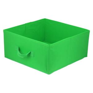 DOMINO - Úložný box textilní LAVITA zelený 31x31x15