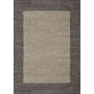 Chlupatý kusový koberec Life Shaggy 1503 taupe Typ: 60x110 cm