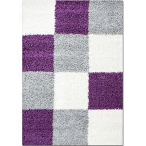 Chlupatý kusový koberec Life Shaggy 1501 fialový Typ: 60x110 cm