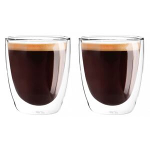 Sada 2 sklenic na kávu s dvojitým sklem, 300 ml, Andrea