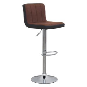 Barová židle HILDA — ekokůže/chrom, více barev hnědá / černá