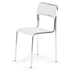 Židle ADEL — plast, chrom, více barev Bílá