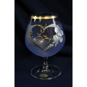 Výroční sklenice na 33. narozeniny BRANDY - modrý (400 ml)