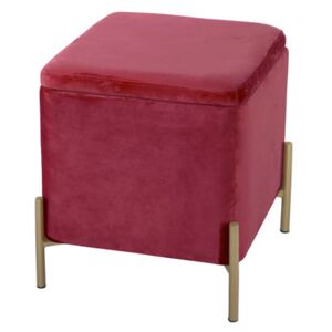 Sedák/taburet s úložným prostorem Snog Leitmotiv (Barva- hlínově hnědá, zlaté nohy)