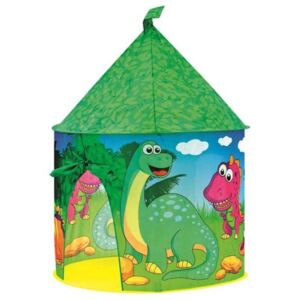 Stan dětský Dinosauří hrad zelený kulatý s bočním okýnkem
