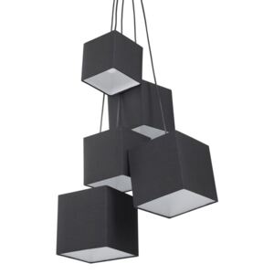 Moderní černá závěsná stropní lampa - MESTA