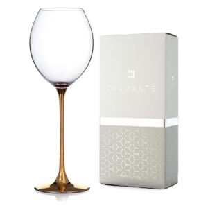 Diamante dekorované sklenice na bílé víno Elegance Gold 470 ml 2KS