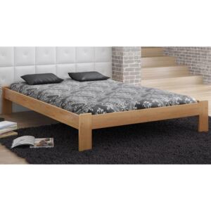 Dřevěná postel Pavlína 140x200 + rošt ZDARMA - Borovice
