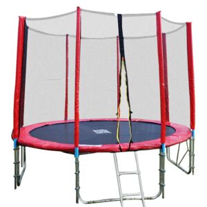 GoodJump GoodJump 4UPVC červená trampolína 305 cm s ochrannou sítí + žebřík + krycí plachta