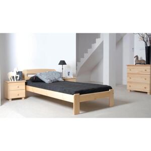 Dřevěná postel Monika 90x200 + rošt ZDARMA - borovice