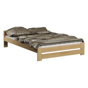 Dřevěná postel Viktor 120x200 + rošt ZDARMA (Barva dřeva: Borovice)
