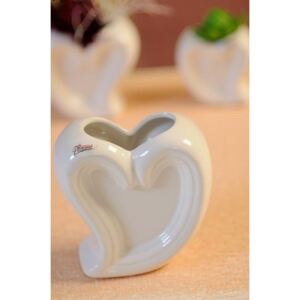 Paramit Heart bílá váza 9 cm