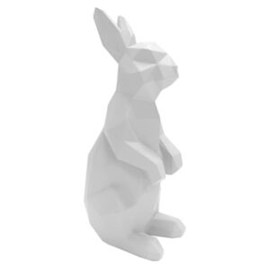 Soška Origami Bunny stojící králíček 25,2 cm Present Time (Barva- bílá matná)