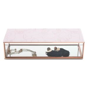 Krabička na šperky Blush Floral Sleek Trinket Box | růžová
