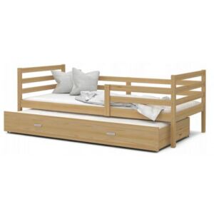 Dětská postel s přistýlkou JACEK P2 dřevěný 90x200 Barva konstrukce: Olše