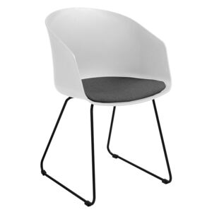 SCANDI Jídelní židle Parley, bílá/šedá