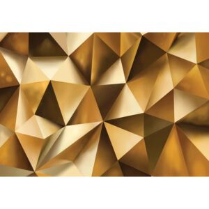 Fototapeta, Tapeta 3D Gold Polygon Texture, (211 x 91 cm)