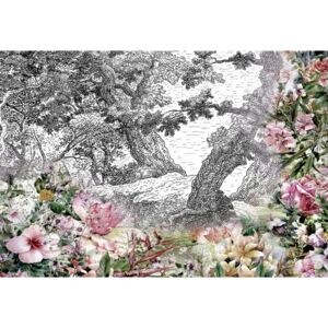Fototapeta, Tapeta Vintage Floral Design, (254 x 184 cm)