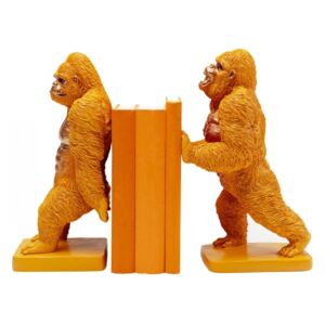 KARE DESIGN Zarážka na knihy Gorilla oranžová, set 2 ks, Vemzu