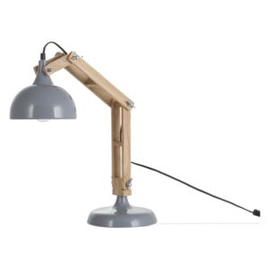 Šedá pracovní stolní lampa - SALADO