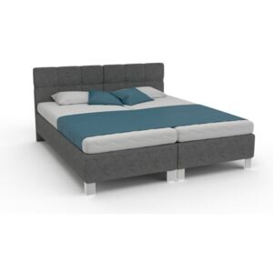 Zvýšená čalouněná postel s úložným prostorem Dueto , 160x200 cm