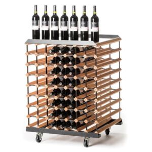 RAXI Pojízdný stojan na víno s kapacitou 112 lahví