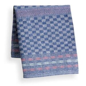 Goldea pracovní bavlněný ručník hladký - kepr modrá kostka s pruhy 50 x 90 cm