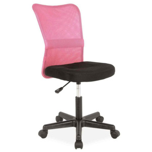 Kancelářská židle ERGO, 74-86x41x41x43-53, černá/růžová