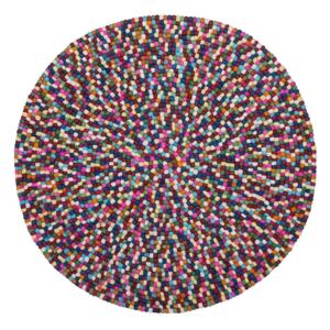 Pestrobarevný koberec z filcových kuliček ⌀ 140 cm AMDO