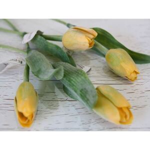 Tulipán umělý - tmavě žlutý