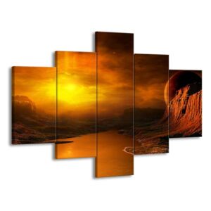 Vícedílný obraz Západ slunce za horizontem 100x70 cm