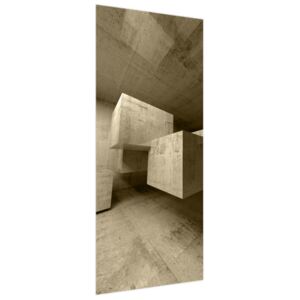 Samolepící fólie na dveře Betonové kostky v prostoru 95x205cm ND3709A_1GV