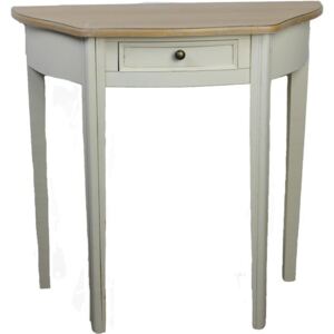Dřevěný stůl bílý, oblouk, D0089