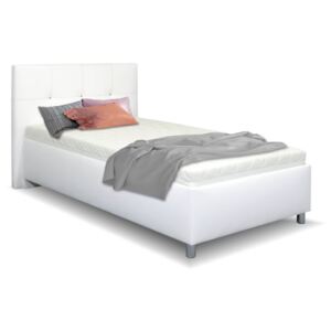 Čalouněná postel s úložným prostorem Crissy, 120x200, bílá