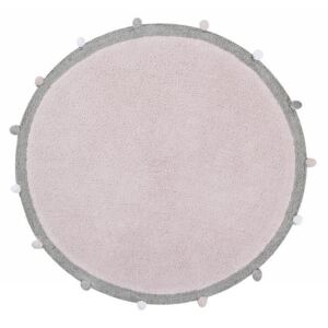 Lorena Canals Ručně tkaný kusový koberec Bubbly Soft Pink 120x120 kruh