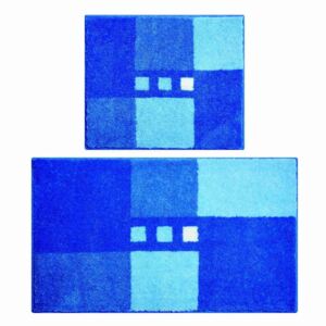 LineaDue Česká koupelnová předložka, MERKUR 40x50cm+50x80cm, modrá