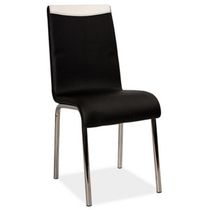Židle HEAS H-161, 91x40x39, černá/bílá