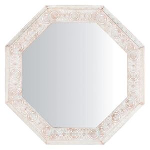Nástěnné zrcadlo bíle / měďené 84 x 84 cm SATARA