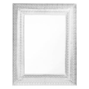 Nástěnné zrcadlo 70 x 90 cm ve stříbrné barvě PORDIC