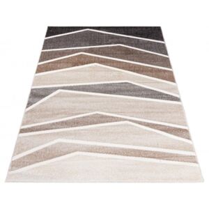 Moderní kusový koberec BREEZE 31001/44945 hnědý béžový šedý Rozměr: 80x150 cm