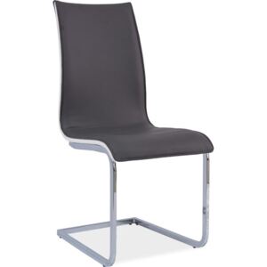 Jídelní čalouněná židle H-133 šedá/bílá
