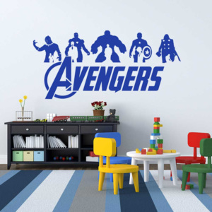 GLIX Avengers - samolepka na zeď Modrá 50x20 cm