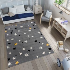 Dětský koberec NOX hvězdičky - šedý