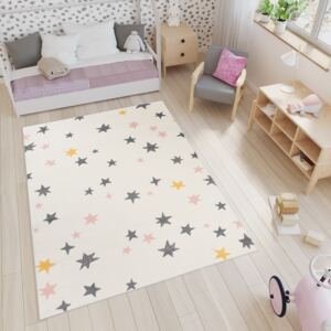 Dětský koberec NOX hvězdičky - béžový