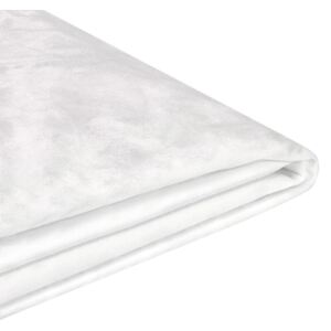 Přikrývka na postel bíla sametová 160 x 200 cm FITOU